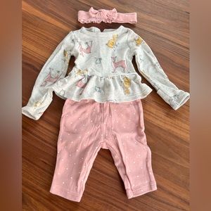 Carter’s newborn outfit with headband